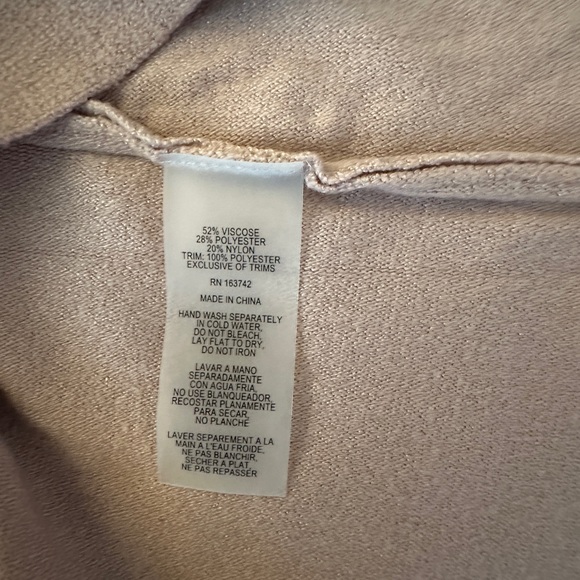 Vila Milano Tan Sweater with Beaded Embellishments Sleeve Detail - Picture 2 of 5